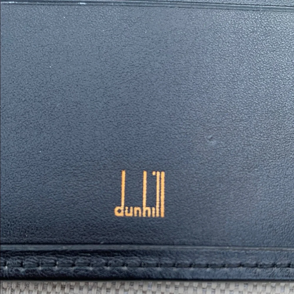 Dunhill Elegant Black Wallet with Gold Accents